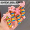 Pack of 7 Colourful Hair Bobbles, Phone Cable Hair Bobbles,