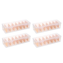 sourcing map Cable Storage Box with Compartments, Cable Organizer Transparent Plastic Tidy Box with Lids, Cable Management Box with Removable Dividers for Home Office Drawer Desk Accessories