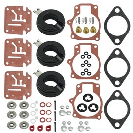 Vkinman 3Pcs 392061 Carburetor Carb Repair Kits Replacement for Johnson Evinrude 18HP 1970 & Newer 40HP 2 Cyl 1979 & Newer Replaces 396701 398729