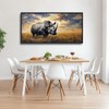 Rhino Large Framed Wall Art Rustic Cool Wild Animal Rhinoceros