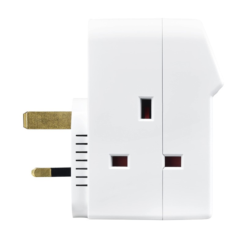 Masterplug Three Socket Power Adaptor with Two USB Charging Points,