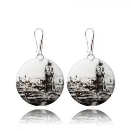 Kreativ Avantgarde Stadtblick Ohrringe Hängend Schmuck für Damen (London)