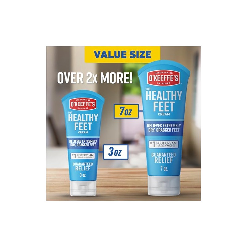 O'Keeffe's for Healthy Feet Foot Cream for Extremely Dry, Cracked,