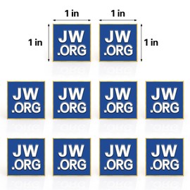 Jehovah Witness - Square Blue Label Pin - JW.org Neck Tie Hat Tack Clip Women or Men Suits- 10 Pcs Jehovah Witness Lapel Pins (Squqre-gold)