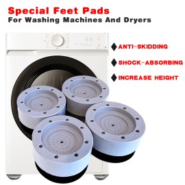 Plugsharge Anti Slip Anti Vibration and Noise reducing Rubber Washing Machine Feet Pads