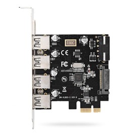 CY Card 4 Ports PCI-E to USB 3.0 HUB PCI Express Expansion Adapter 5Gbps for Motherboard