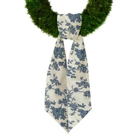 Spring Wreath Sash for Front Door, Flowers Leaves Natural Burlap Sash Holiday Wreath Accessories for Home Wedding Birthday Decorations