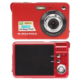 4K Digital Camera, 48MP 8x Zoom Compact Camera with 2.7 Inch LCD Screen, Support for Portable Digital Cameras, Self-timer, Continuous Shooting, Anti Shake