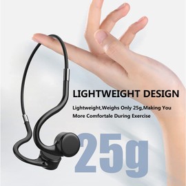 Waterproof Headphones Swimming MP3 Bluetooth 5.0 Wireless Bone Conduction Open Ear Sports Headset IPX8 Shower with Microphone for Running, Cycling and Diving