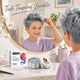 Cera Para Pintar Cabello, Tinte Temporal Para Cabello (Gris)