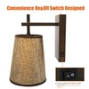 Facon 12V LED RV Wall Sconce with Round Fabric Shape