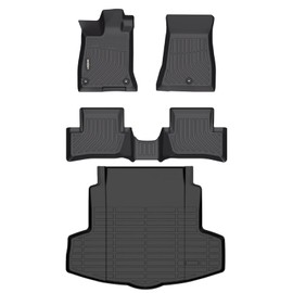 GINOWY-Floor Mats & Cargo Liner for Acura TLX 2021-2025, All Weather Car Floor Mat Rubber Liners Cargo Trunk Mat for Acura TLX Accessories