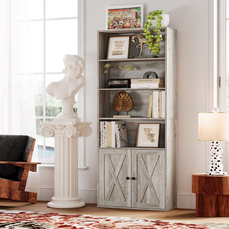 IRONCK Industrial Bookshelves and Bookcases with Doors Floor Standing 6