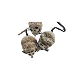 YGK Natural Deer Hair Mice Fishing Lures 3pk Bass Trout Pike Predator (Size 4)