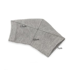 Baluue Moisturizing Gel Heel Socks Open Toe Nylon Relief for Cracked Feet Grey