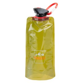 VFM e-Store - Collapsible Water Carrier Flip Top Lid Thick Plastic - Camping, Travel Holiday Accessories for summer - 12.4cm x 15.2cm Green X 1