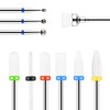 URAQT Ceramic Nail Drill Bits Sets, 10 pcs Electric Nail