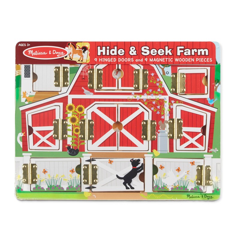 Melissa & Doug Hide and Seek Farm Wooden Activity Board