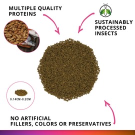 Fluval Bug Bites Color Enhancing Fish Food for Tropical Fish, Granules for Medium to Large Sized Fish, 4.4 lb., A6599, Brown