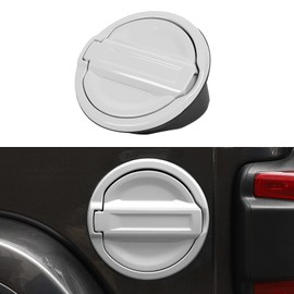 SQQP - Tapa de depósito de gasolina para puerta de llenado de combustible JL, apta para Jeep Wrangler JL y Unlimited Sport Rubicon Sahara 2/4 puertas, accesorios exteriores de aluminio para puerta de