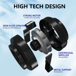 HYITCL 10 Inch Inline Duct Ventilation Fan, 618 CFM Inline Fan Exhaust Fan for Grow Tent Indoor Garden Ventilation, ETL Listed, NSK/SKF bearings