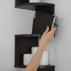 Danya B. XF11035BK Large Decorative 5-Tier Corner Floating Wall Mount