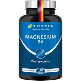 Anti-Stress Mineral Magnesium Mare® + Vitamin B6 Natural Magnesium Source Elementary Pure Magnesium Powder Capsules High Dose 100% Vegan