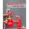 Threehoney 20 Pcs Main Shut Off Valve Tags 2 x