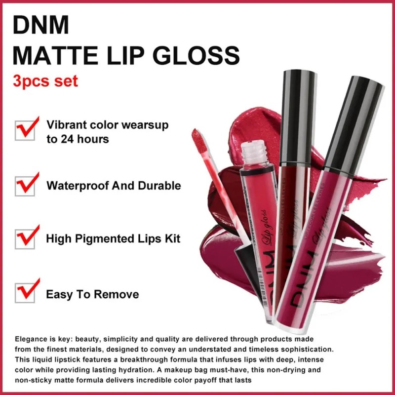 Pintalabios Mate,lápiz Labial Mate Larga Duración