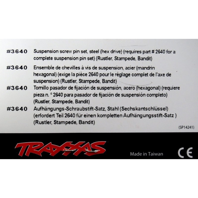 Traxxas 3640 Steel Suspension Screw Pin Set (Rustler, Stampede, Bandit)