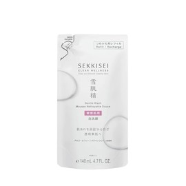 Sekkisei Clear Wellness Gentle Wash (For Refill) 4.8 fl oz (140 ml) Fluffy Foam Like Meringue For Sensitive Skin Pores Foam Facial Wash