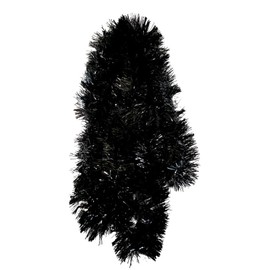 Simply Products 4M Fine Cut Black Christmas Tinsel Garland Decoration