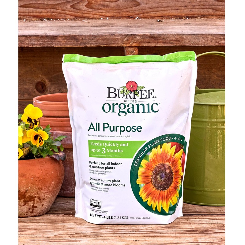 Burpee Natural Purpose Granular 4-Lb Organic Food for Growing Strong