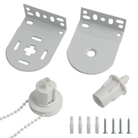 32mm Roller Blind Fittings, Complete With Roller Blind Clutch,Includes 32mm Roller Blind Clutch, Chain, and Metal Brackets - Durable Roller Blind Repair Parts Mechanism, Supports up to 5 KG