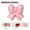 Pink Bow Ceramic Toothbrush Holder, Coquette Bow Vase Multi-Purpose Storage