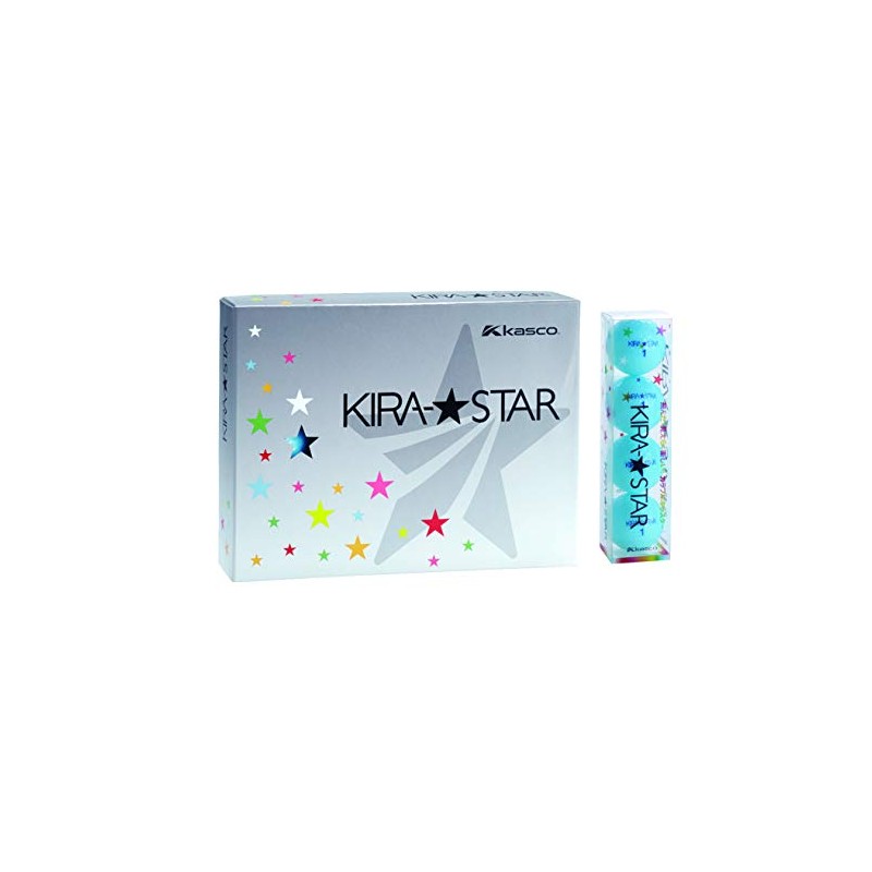 Kasco Kira Star 2 Golf Ball, Aqua Dozen