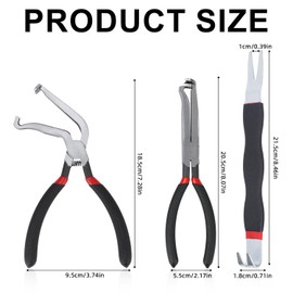 3pcs Electrical Disconnect Pliers, Metal Automotive Electric Plug Connector Pliers with Anti-Slip Handle for Car Truck Maintenance Fixion Tools