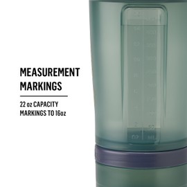 BlenderBottle - Botella coctelera con organizador de pastillas y almacenamiento para proteína en polvo, sistema clásico V2 ProStak, 22 onzas, color café