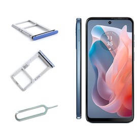 Avvood SIM Tray SD Card Holder for Motorola Moto G Play 2024 G Play Gen 3 XT2413 XT2413-1 XT2413-2 SIM Micro SD Card Tray Holder Slot Pin Replacement Sapphire Blue