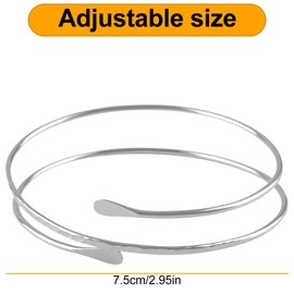 Thyonta Adjustable Gold Upper Arm Cuff Bracelet Beautifully Crafted Metal Armbands Suitable for Ladies' Dress Up Party Performance（B）