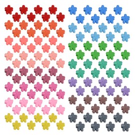 Yongdeli Mini Flower Hair Clip Flower Clips,Colorful Mini Hair Claw Small Hair Clips,Baby Hair Clips Toddler Hair Clips for Women Girls Bangs Strong Grip Tiny Flower Hair Clips (50, Matte Colors)