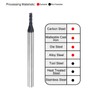 sourcing map Square Nose End Mill, 2mm Tip Dia Solid