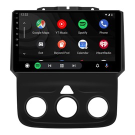 The Radio is Suitable for Dodge RAM 1500 2500 3500 2013-2018 Wireless car Stereo IPS Touch Screen car Audio Receiver with WiFi GPS Navigation/Bluetooth/Backup Camera/SWC (4 * 64)