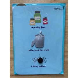 Papyrus Fathers Day Card Unsung Hero Opening Jars Killing Spiders Take Out Trash