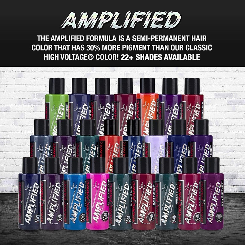 MANIC PANIC Shocking Blue Color - Amplified - Semi Permanent