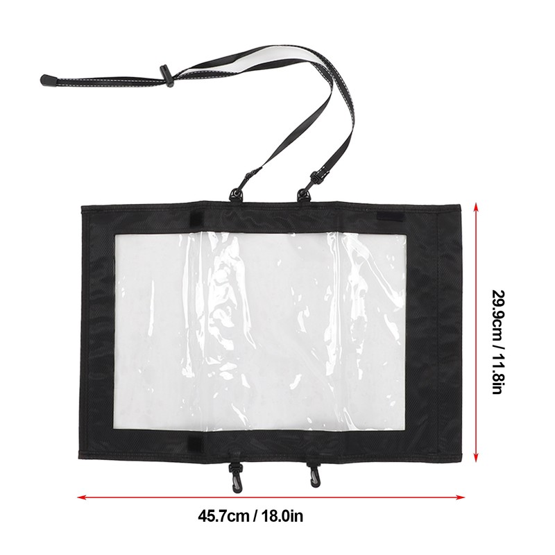 Transparent Hiking Map Pouch with 2 Additional Straps Waterproof TPU
