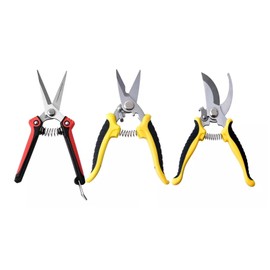 Ruiqas 3pcs Professional Garden Pruning Shears Stainless Steel Blades Hand Pruners Set for Gardening