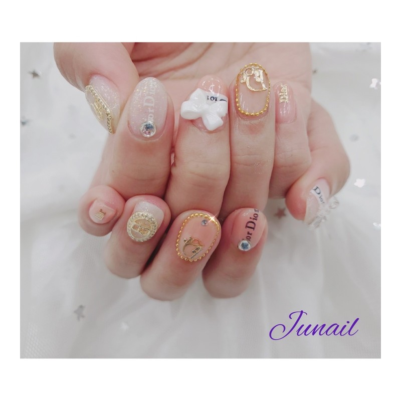  CD Ribbon Homemade Nail Tips ✨ - Long Almond
