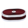 espeedpro21 Chrome 12"x2 Oval Super flow Thru Air Cleaner Washable