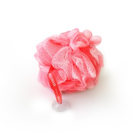 1541 London Exfoliating Bath & Shower Body Puff/Scrunchie/Buffer (Bubblegum Pink)